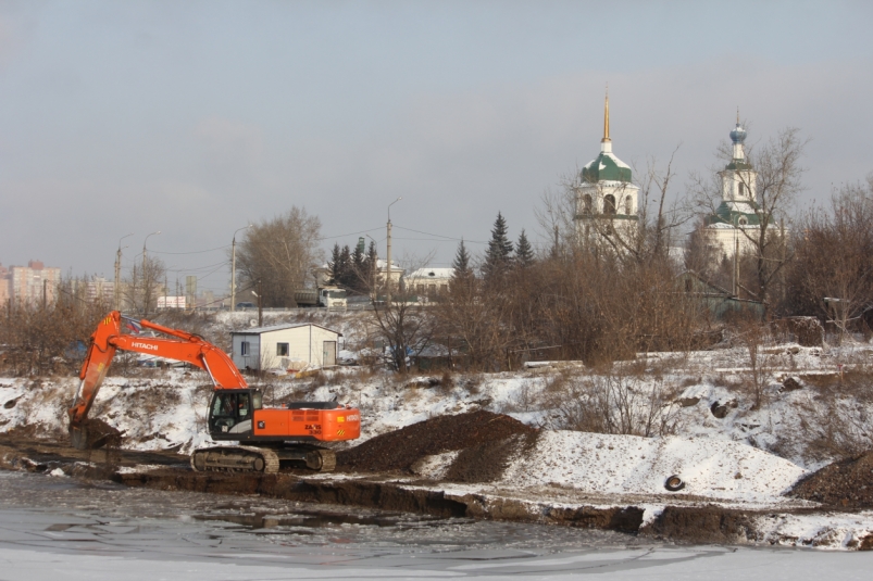 Расчистку русла реки Ушаковки начали в Иркутске