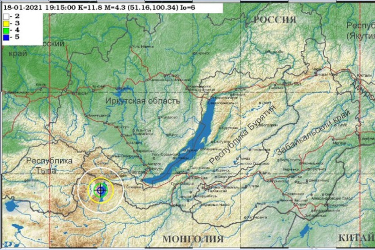Землетрясение силой 2&nbsp;балла почувствовали жители Иркутска ночью 19 января