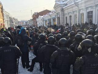 Сибирские города отличились задержаниями на митинге 31 января
