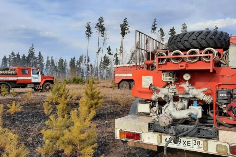 Три пожара обнаружено и ликвидировано в лесном фонде Иркутской области за выходные дни