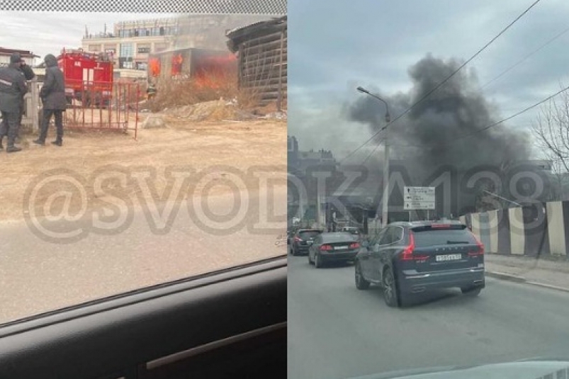 Заброшенное строение горело в районе 130-го квартала в Иркутске