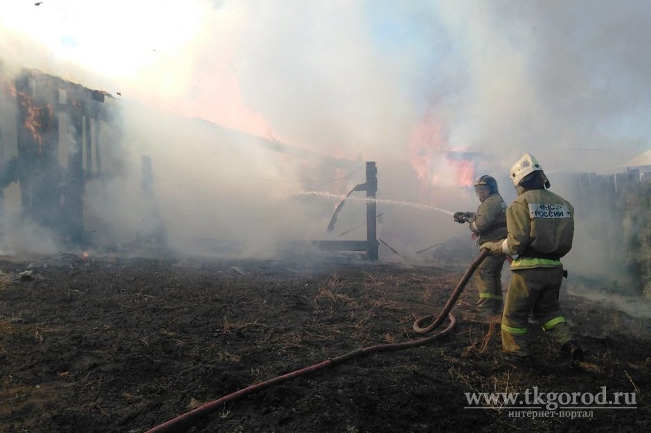 Житель посёлка Усть-Ордынского получил ожоги и потерял имущество, сжигая мусор в ведре