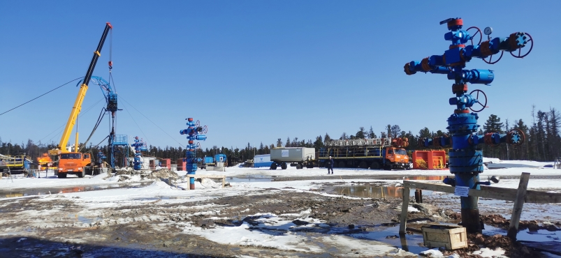 Семь газовых скважин осваивают на Ковыктинском месторождении в Иркутской области