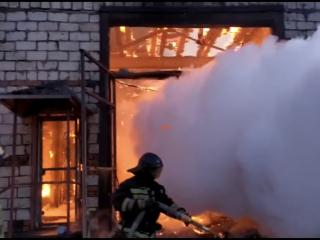 Цех по производств угля горел в посёлке Маркова Иркутского района