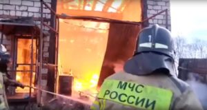 Цех по производству угля сгорел в посёлке Маркова Иркутского района