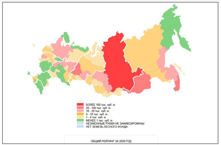 Иркутская область возглавила всероссийский антирейтинг по незаконным вырубкам леса