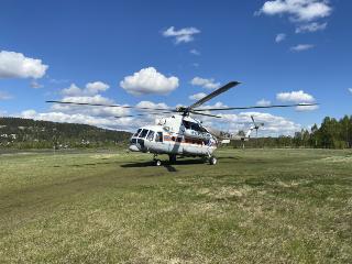 Вертолет Ми-8 МЧС направлен в Катангский район тушить крупный пожар