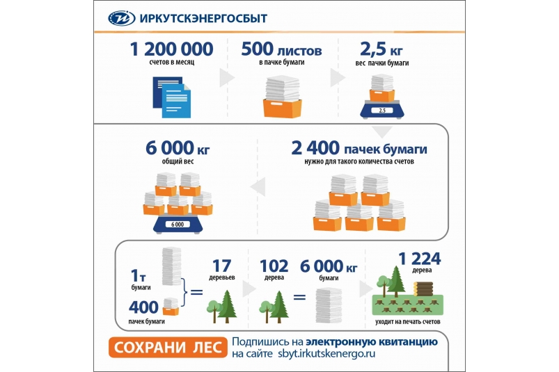 362 тысячи клиентов "Иркутскэнергосбыта" получают электронные квитанции