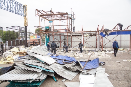 15 павильонов демонтируют в зоне реконструкции Маратовской развязки в Иркутске