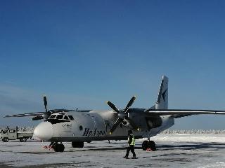 В Усть-Илимск прибыл первый регулярный рейс самолета АН-24