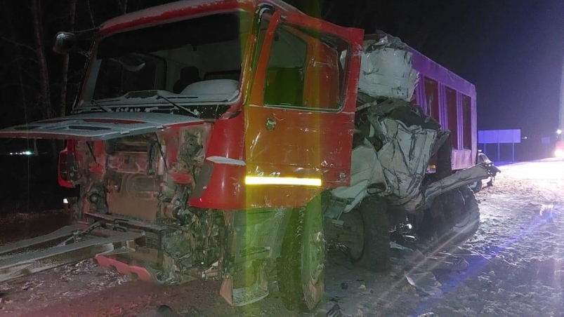Водитель фуры погиб в столкновении с тягачом в Тулунском районе