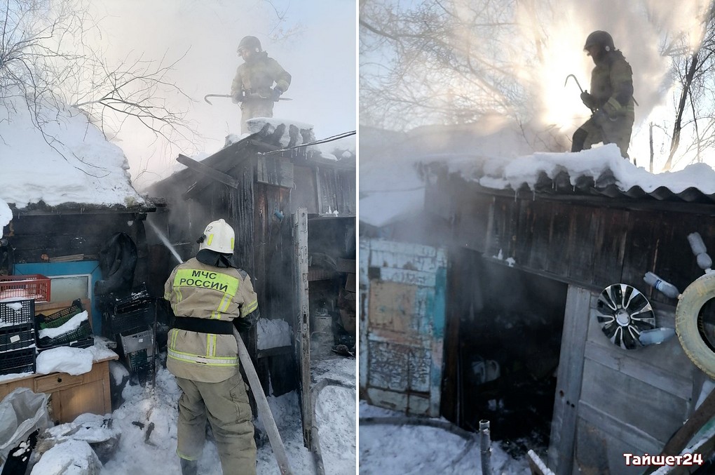 Баня горела в пятницу на станции Акульшет в Тайшетском районе