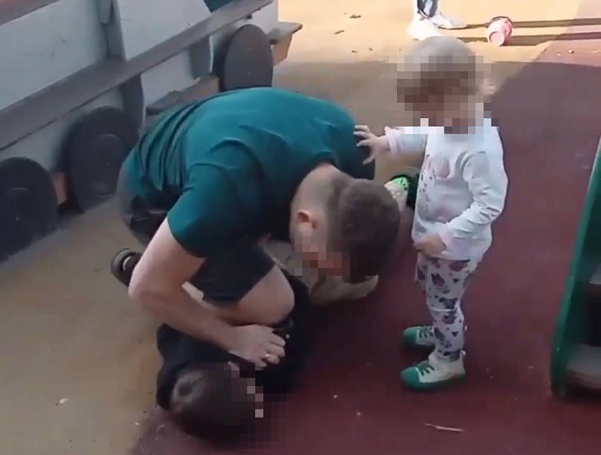 Разборки на детской площадке в Братске: взрослый мужчина решил воспитать чужого ребенка, применив к нему грубую силу