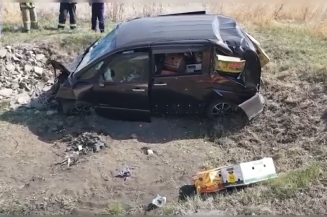 Водитель погиб при опрокидывании автомобиля на трассе в Черемховском районе