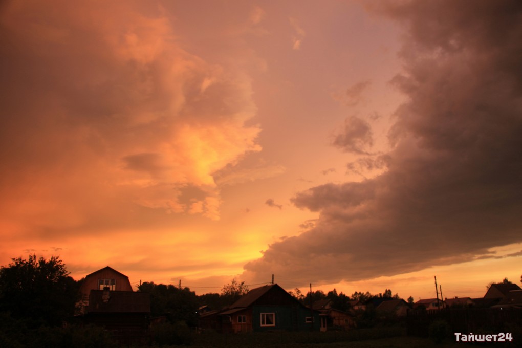 Фотозарисовка. Чудесный закат в Тайшете