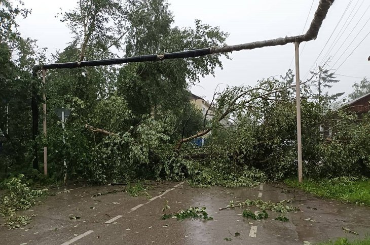 В Киренске прошел сильный ураган