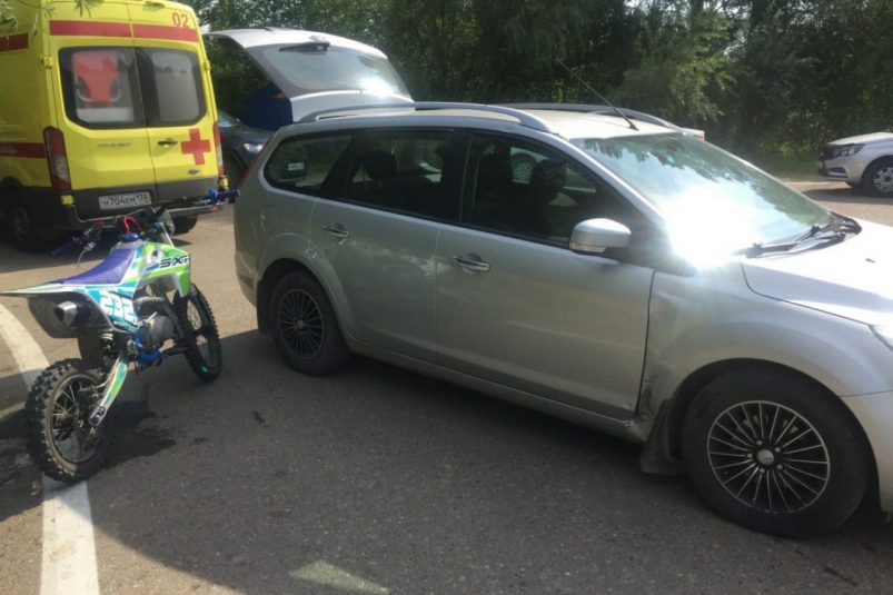 14-летний мотоциклист пострадал в столкновении с иномаркой в Ангарске