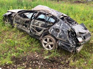 В Зиминском районе «Лексус» слетел с трассы в кювет и опрокинулся, водитель погиб
