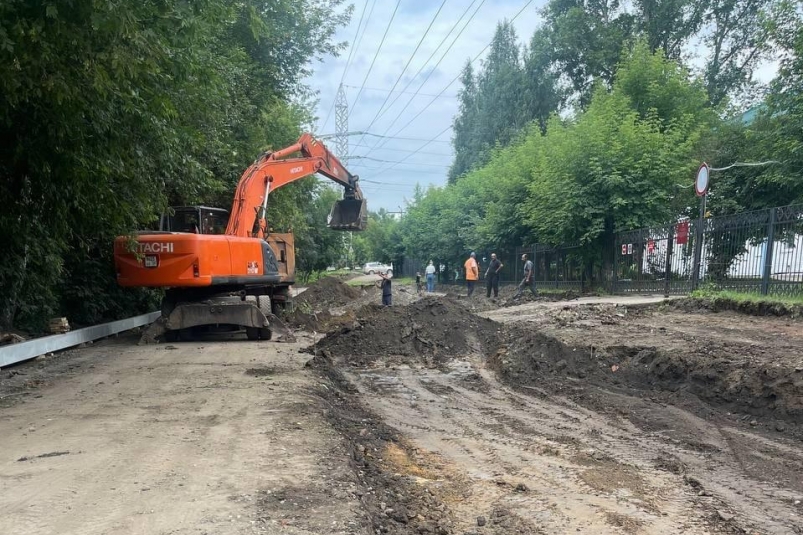 Ремонт дороги начался на улице Александра Невского в Иркутске