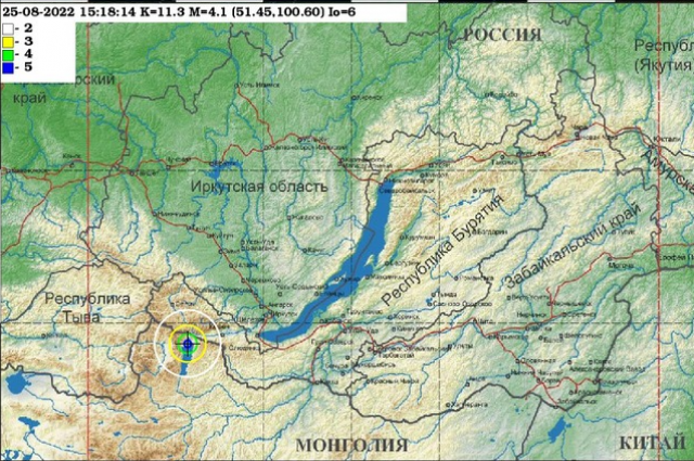 Землетрясение зафиксировали в Иркутске и Ангарске в ночь на 26 августа