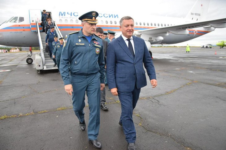 Глава МЧС России Александр Куренков прибыл с рабочим визитом в Иркутскую область