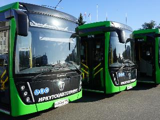 34 новых автобуса торжественно запустили на линию в Иркутске