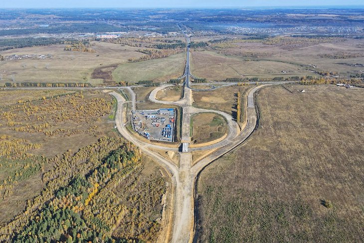 В Шелеховском районе завершили земляные работы на строящейся транспортной развязке