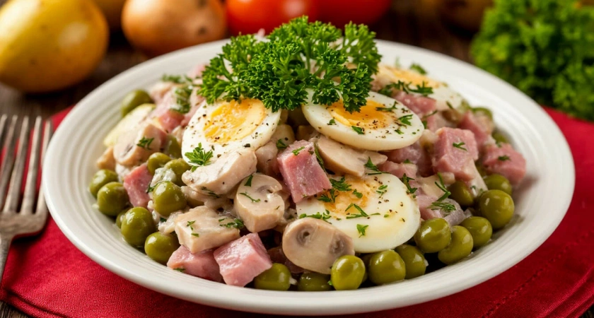 Нежный и сытный салат «Соренто» — такой вкусный, что хочется есть ложками — со стола разлетается в первую очередь