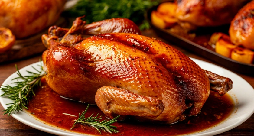 Такая уточка обязательно будет на нашем Новогоднем столе. Я её готовлю в апельсиновом маринаде, получается с хрустящей корочкой