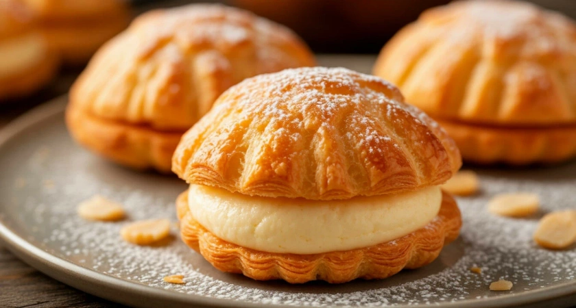 Старинное печенье «Ракушки» – хрустящее слоёное песочное тесто с нежнейшей белковой начинкой-суфле: вкус детства