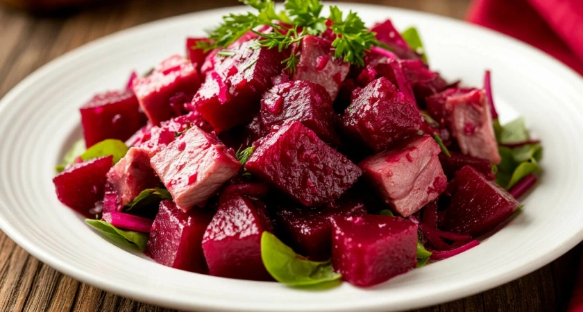 Не знаю в чем его магия, но он улетает со стола первым: простой салат из свёклы с сельдью — когда надоели тонны майонеза