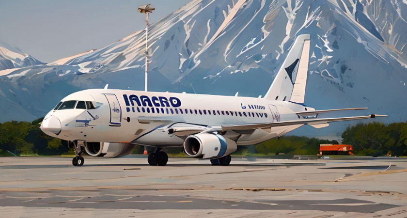 В российском аэропорту Благовещенска был поврежден самолет Sukhoi Superjet 100 авиакомпании «ИрАэро»